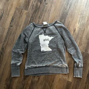 J. America Gray Graphic Sweatshirt